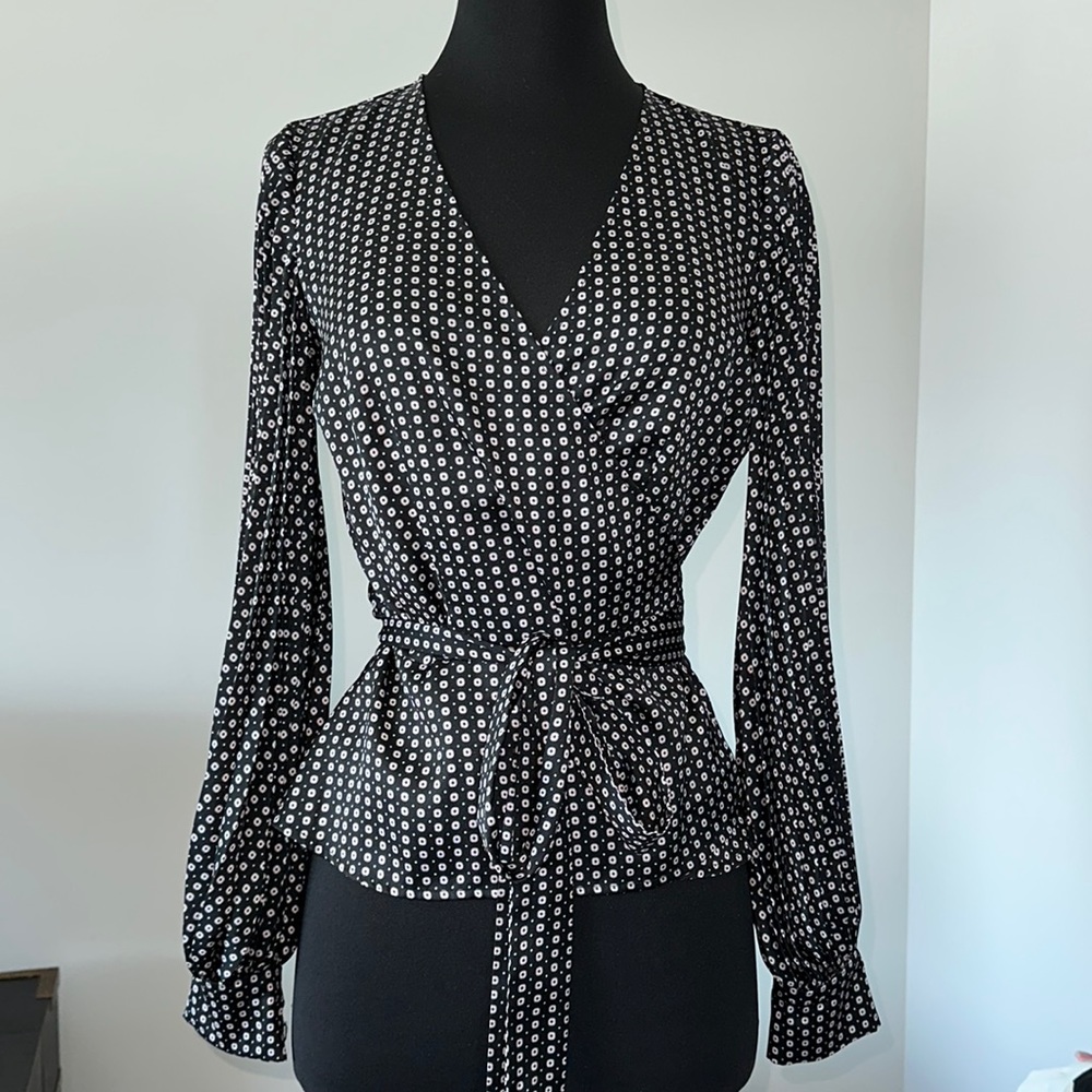 STUNNING Intermix Wrap Blouse Sz 2